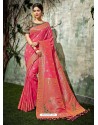 Rani Weaved Silk Jacquard Worked Designer Saree