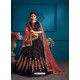 Genius Navy Blue Satin Zari Worked Designer Lehenga Choli