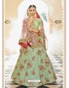 Sea Green Silk Heavy Embroidered Designer Lehenga Choli