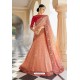 Stunning Peach Silk Embroidered Designer Lehenga Choli