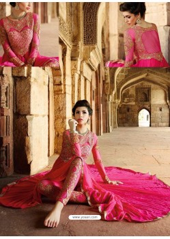 Rani Satin Georgette Embroidered Floor Length Suit
