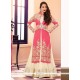 Maliaika Arora Khan Cream And Pink Georgette Anarkali Suit