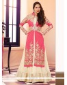 Maliaika Arora Khan Cream And Pink Georgette Anarkali Suit