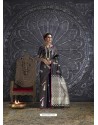 Black Silk Blend Jacquard Work Saree