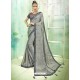 Grey Silk Butti Worked Saree