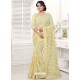 Lemon Net Resham Worked Designer Saree