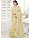 Lemon Net Resham Worked Designer Saree