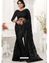 Beautiful Black Net Designer Saree