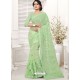 Sea Green Net Resham Worked Designer Saree