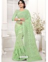 Sea Green Net Resham Worked Designer Saree