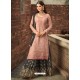 Peach Georgette Embroidered Designer Palazzo Suit