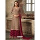 Light Brown Georgette Embroidered Designer Palazzo Suit