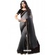 Grey Chiffon Printed Work Saree