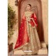 Beige Silk Embroidered Designer Lehenga Choli