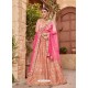 Pink Silk Embroidered Designer Lehenga Choli