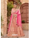 Pink Silk Embroidered Designer Lehenga Choli