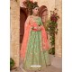 Sea Green Silk Embroidered Designer Lehenga Choli