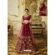 Maroon Sparkle Silk Heavy Embroidered Designer Lehenga Choli