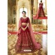 Adorable Maroon Sparkle Silk Embroidered Designer Lehenga Choli