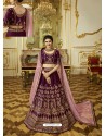 Purple Sparkle Silk Heavy Embroidered Designer Lehenga Choli