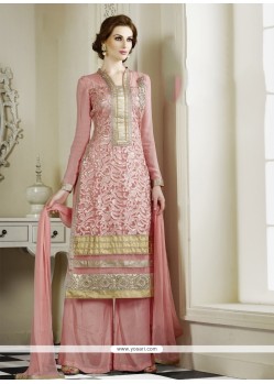 Flashy Pink Georgette Palazzo Salwar Suit