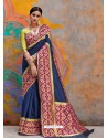 Navy Blue Kaushalya Silk Jacquard Work Designer Saree