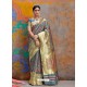 Dull Grey Kaushalya Silk Jacquard Work Designer Saree