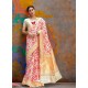 Splendid Off White Silk Jacquard Work Designer Saree