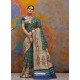 Navy And Green Kaushalya Silk Jacquard Work Designer Saree