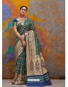 Navy And Green Kaushalya Silk Jacquard Work Designer Saree