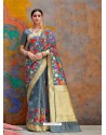 Grey Kaushalya Silk Jacquard Work Designer Saree