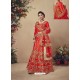 Perfect Red Velvet Heavy Embroidered Bridal Lehenga Choli