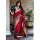 Red Banarasi Silk Weaving Patola Silk Designer Saree