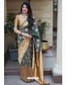 Grey Banarasi Silk Weaving Patola Silk Designer Saree