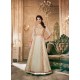 Off White Wethless Georgette Stone Worked Anarkali Suit