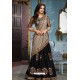 Grey And Black Two Tone Silk Embroidered Party Wear Saree