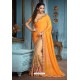 Yellow And Cream Two Tone Silk Embroidered Party Wear Saree