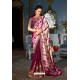 Eye Catching Purple Two Tone Silk Embroidered Party Wear Saree