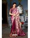 Eye Catching Purple Two Tone Silk Embroidered Party Wear Saree