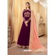 Purple Georgette Embroidered Zari Worked Anarkali Suit