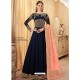 Navy Blue Georgette Embroidered Zari Worked Anarkali Suit