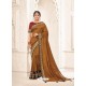 Brown Two Tone Silk Embroidered Designer Saree