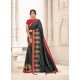 Dull Grey Two Tone Silk Embroidered Designer Saree