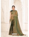 Multi Colour Two Tone Silk Embroidered Designer Saree