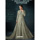 Olive Green Embroidered Net Anarkali Suit