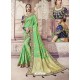 Sea Green Heavy Banarasi Silk Party Wear Saree