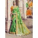 Green Heavy Banarasi Silk Party Wear Saree