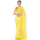 Yellow Georgette Saree