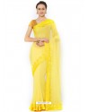 Yellow Georgette Saree