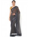 Carbon Georgette Saree